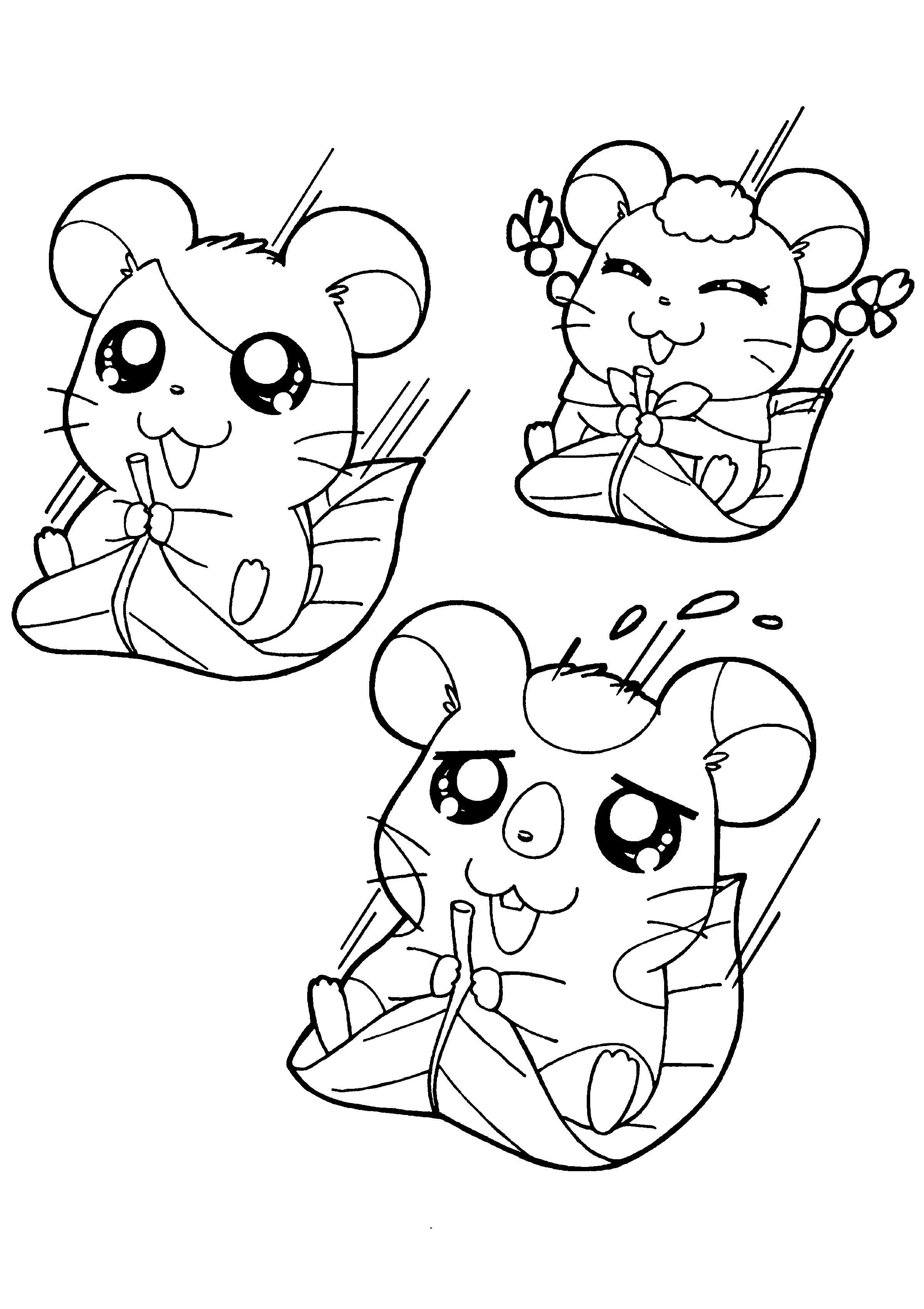 Coloring page: Hamtaro (Cartoons) #40014 - Free Printable Coloring Pages