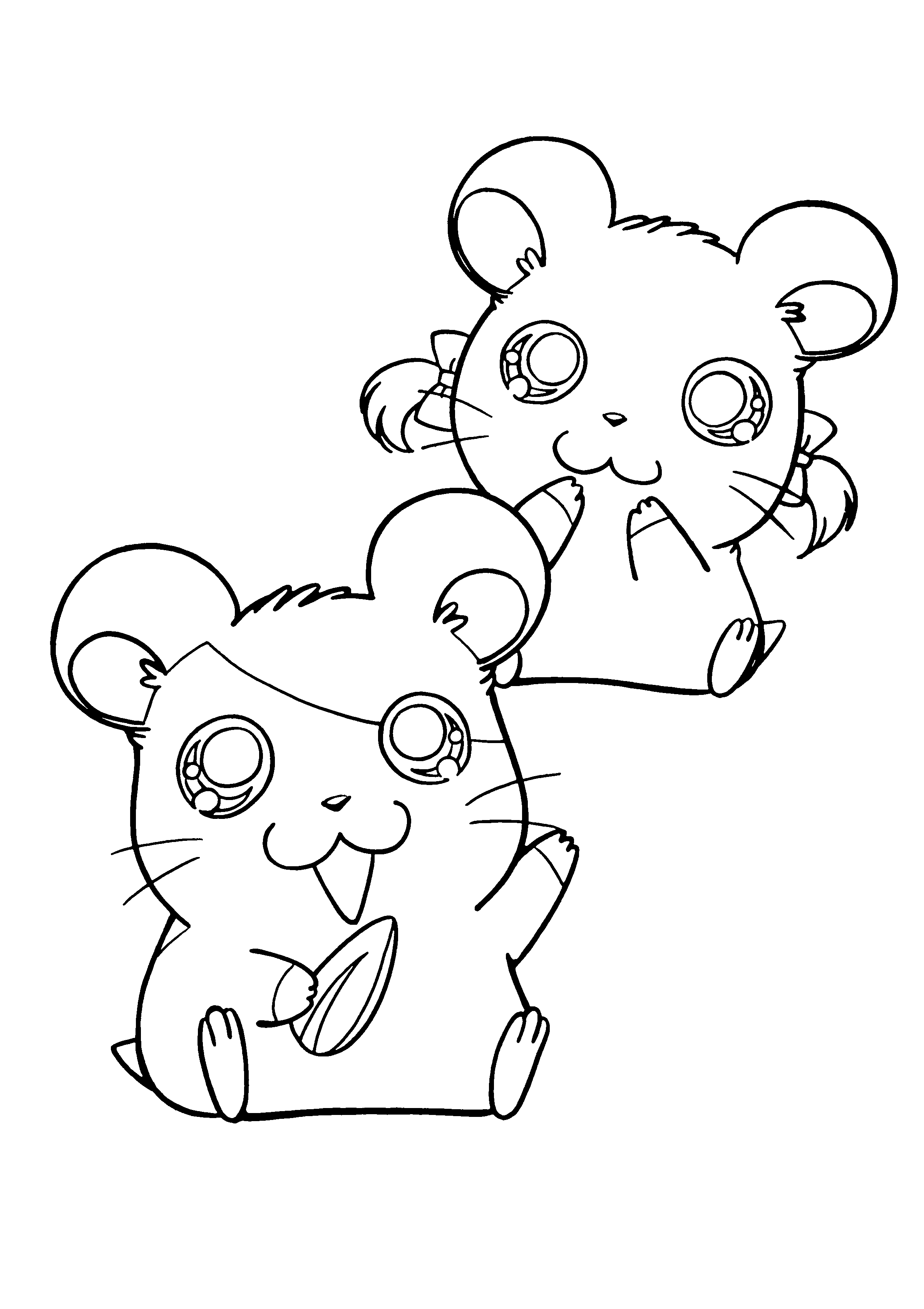 Coloring page: Hamtaro (Cartoons) #40016 - Free Printable Coloring Pages