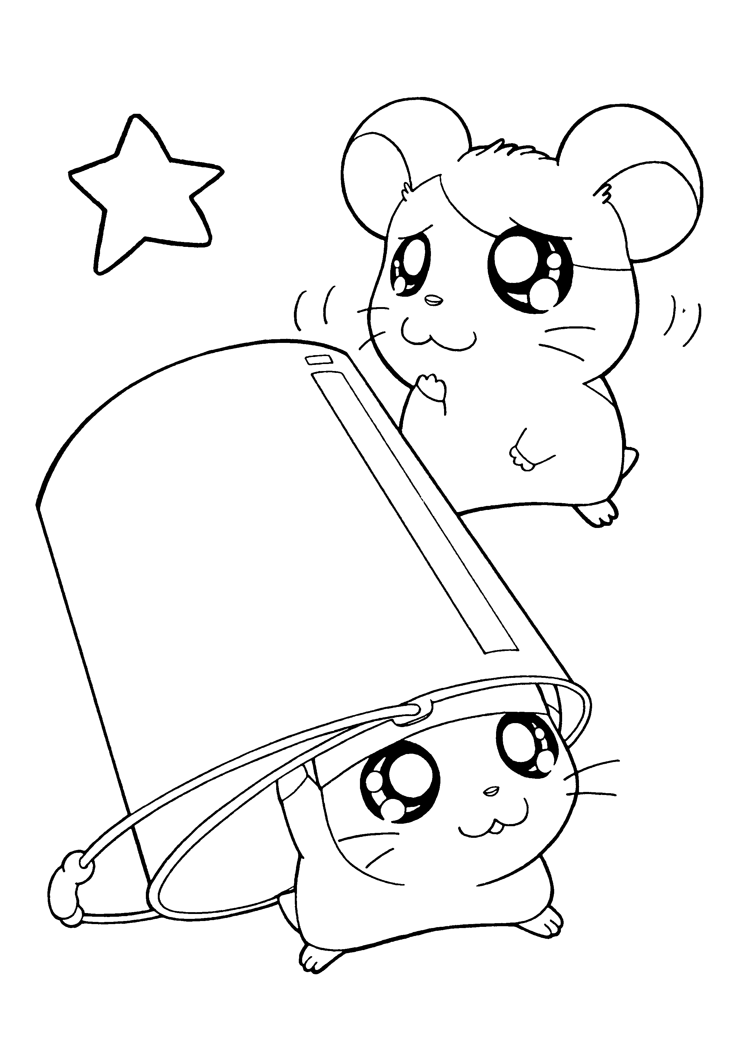 Coloring page: Hamtaro (Cartoons) #40022 - Free Printable Coloring Pages