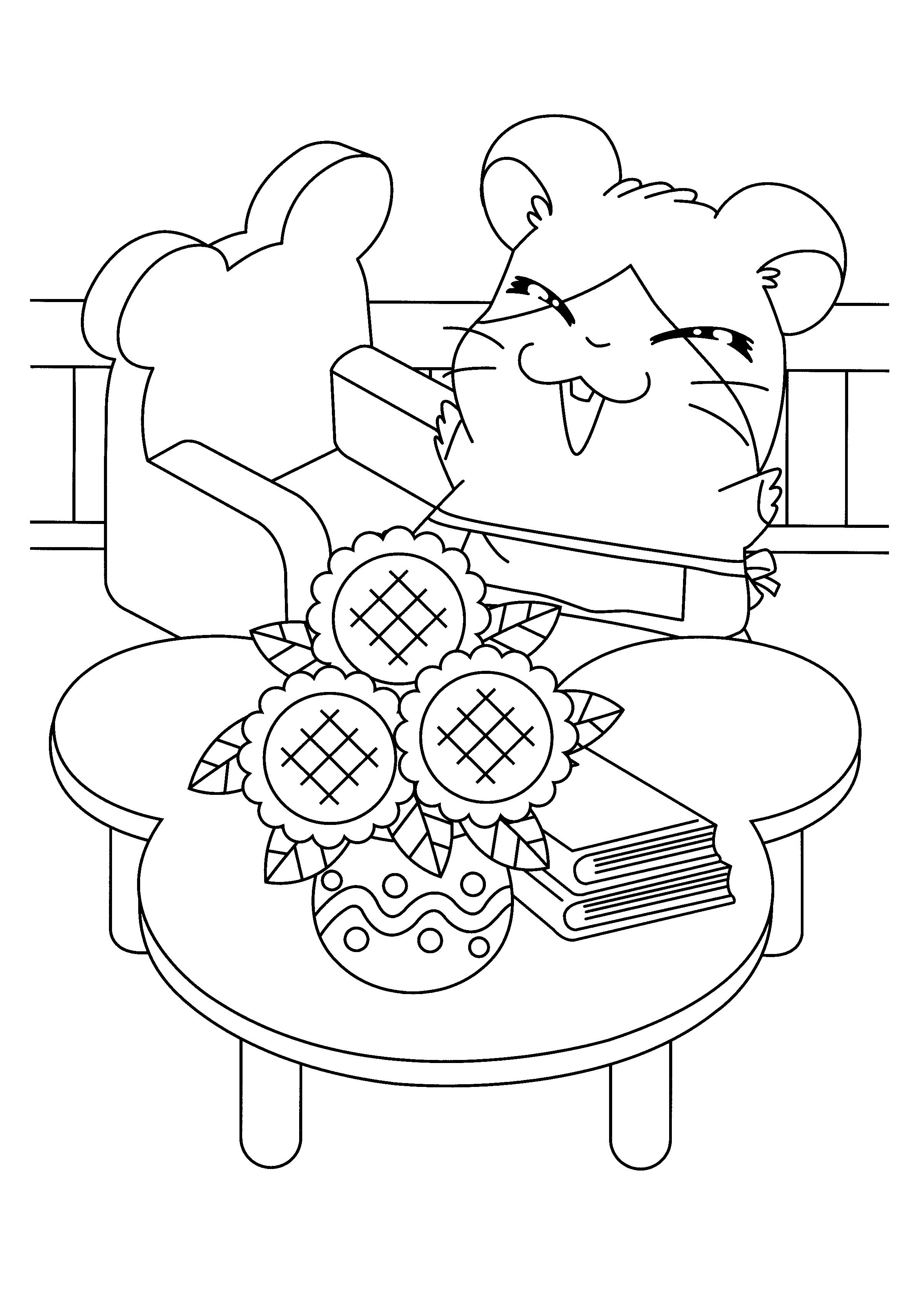 Coloring page: Hamtaro (Cartoons) #40023 - Free Printable Coloring Pages