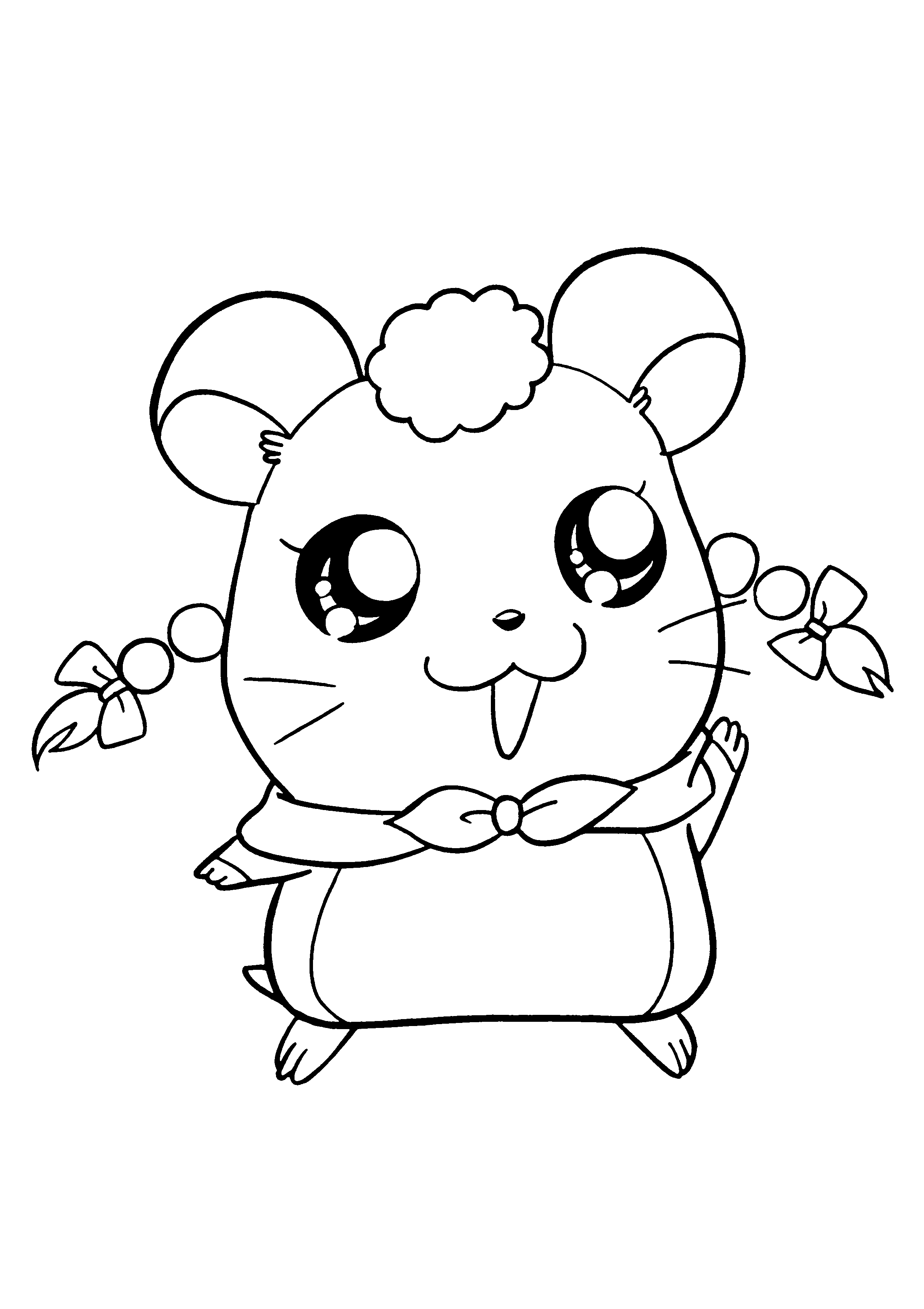 Coloring page: Hamtaro (Cartoons) #40032 - Free Printable Coloring Pages