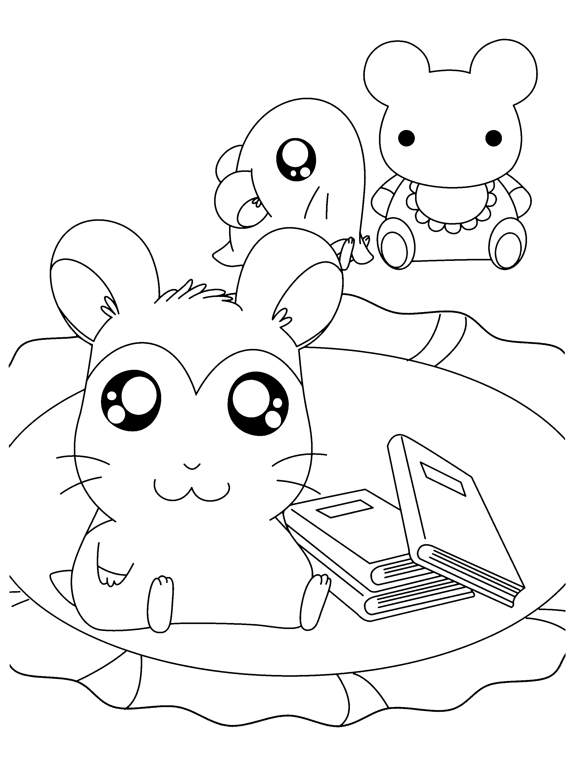 Coloring page: Hamtaro (Cartoons) #40034 - Free Printable Coloring Pages