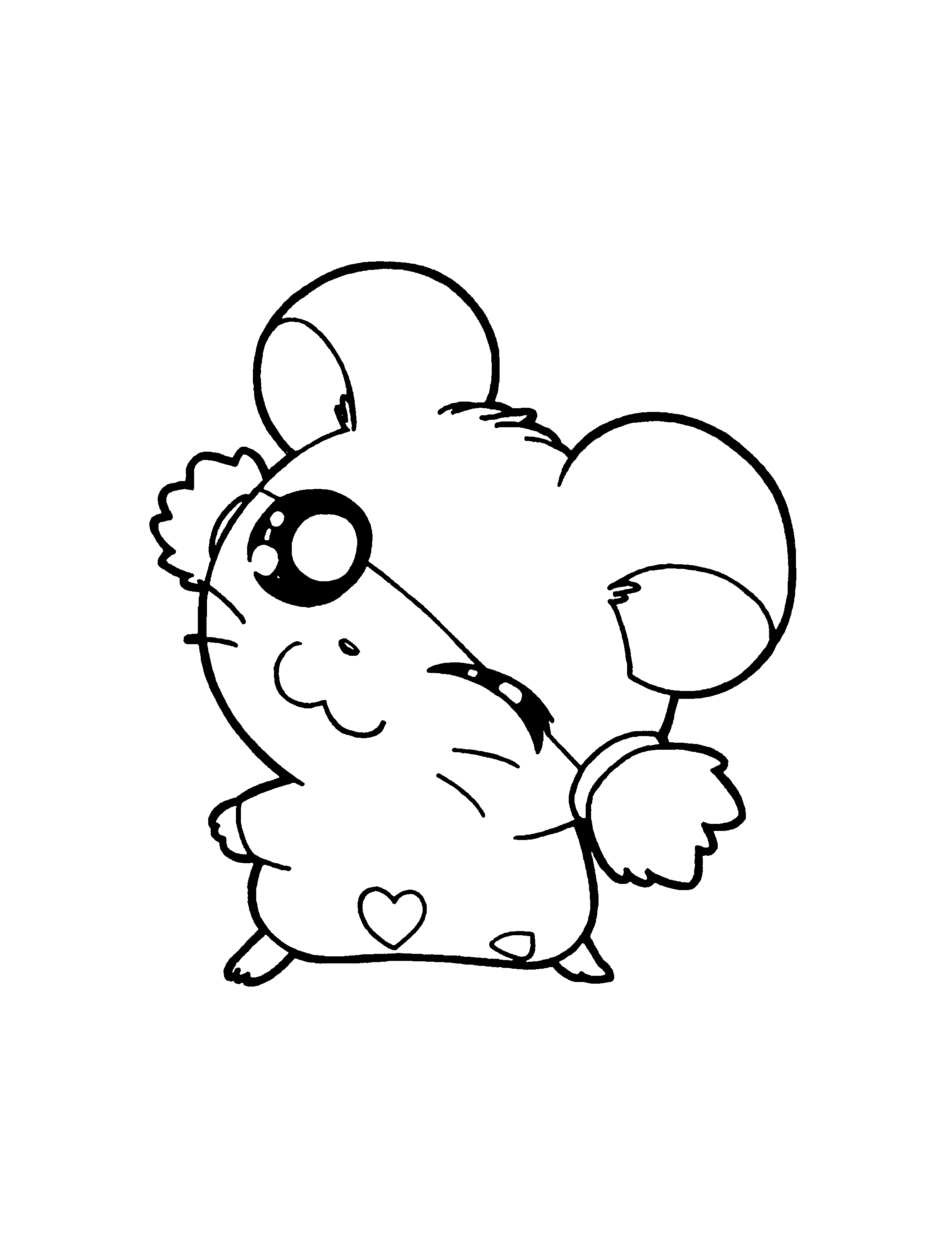 Coloring page: Hamtaro (Cartoons) #40035 - Free Printable Coloring Pages