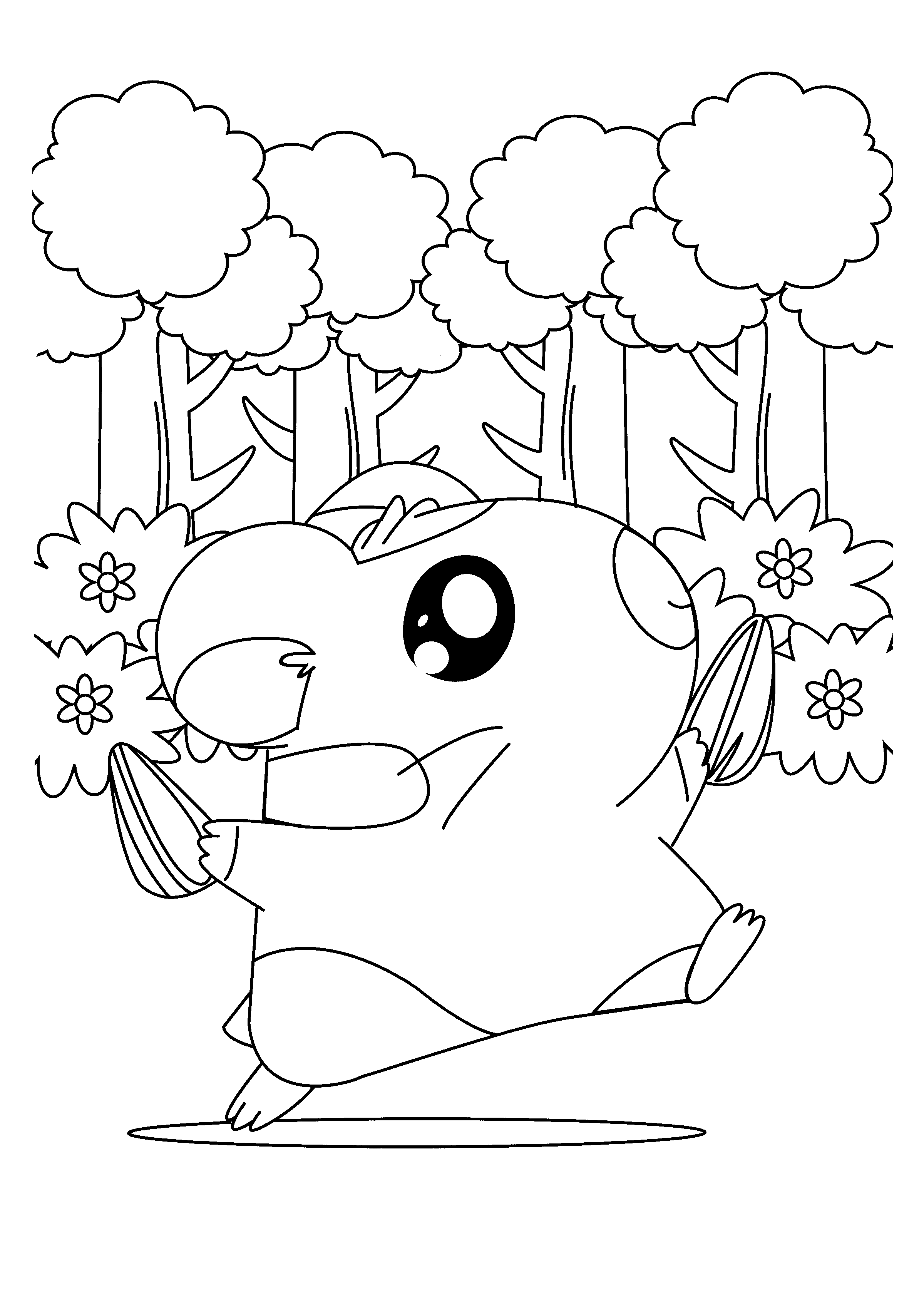 Coloring page: Hamtaro (Cartoons) #40036 - Free Printable Coloring Pages