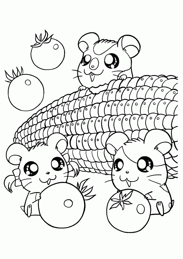 Coloring page: Hamtaro (Cartoons) #40039 - Free Printable Coloring Pages