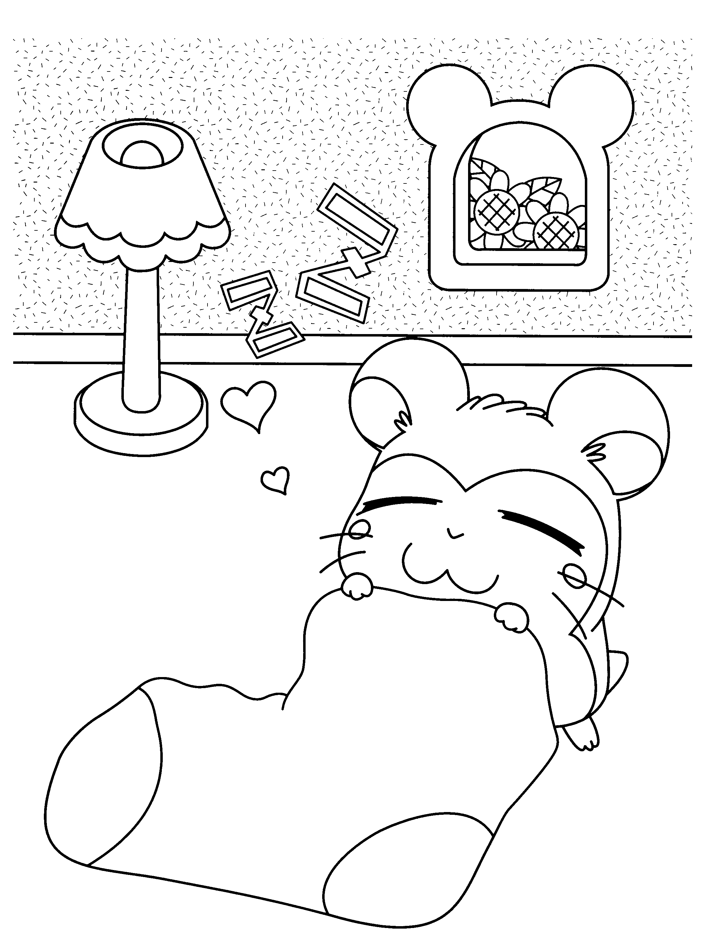 Coloring page: Hamtaro (Cartoons) #40050 - Free Printable Coloring Pages