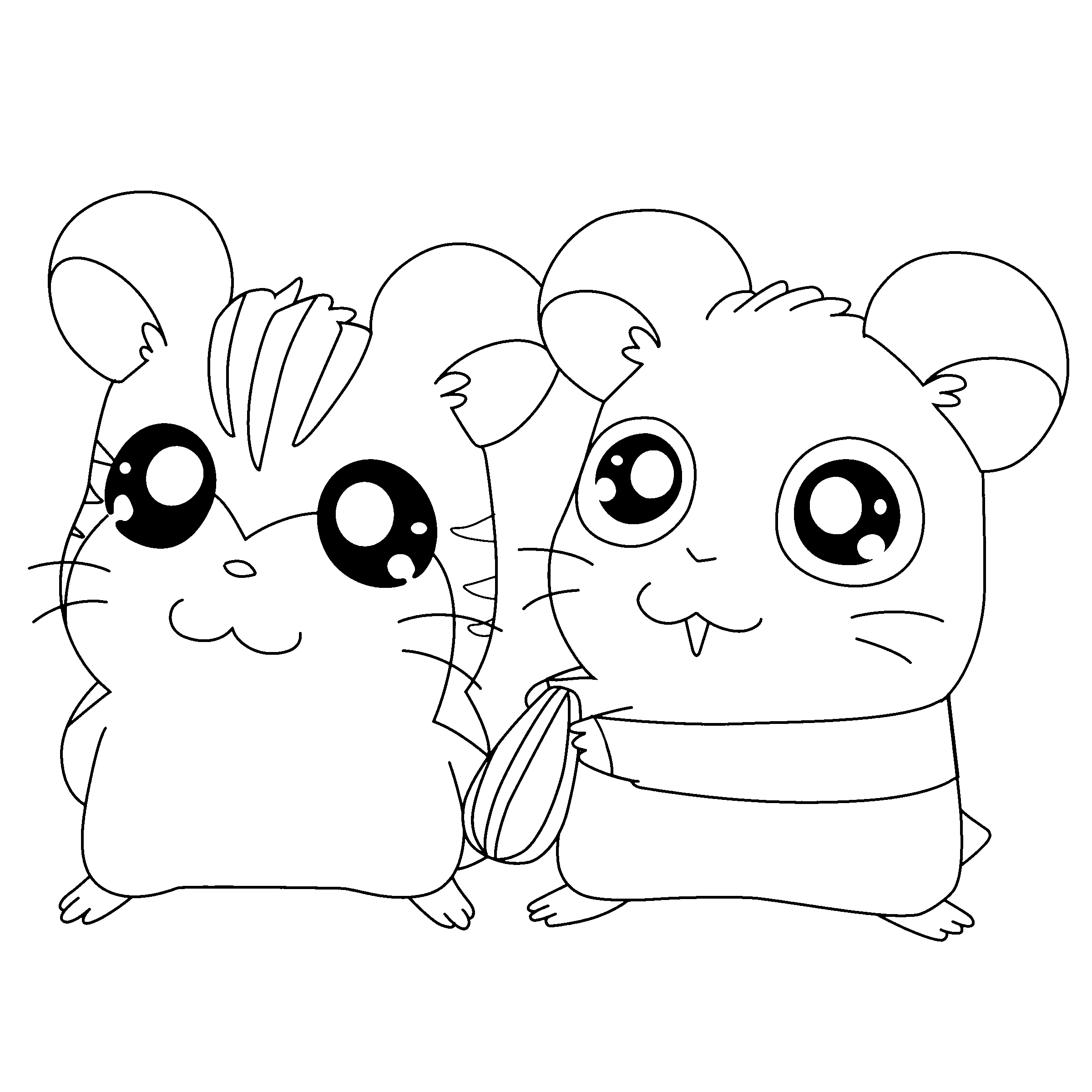 Coloring page: Hamtaro (Cartoons) #40058 - Free Printable Coloring Pages