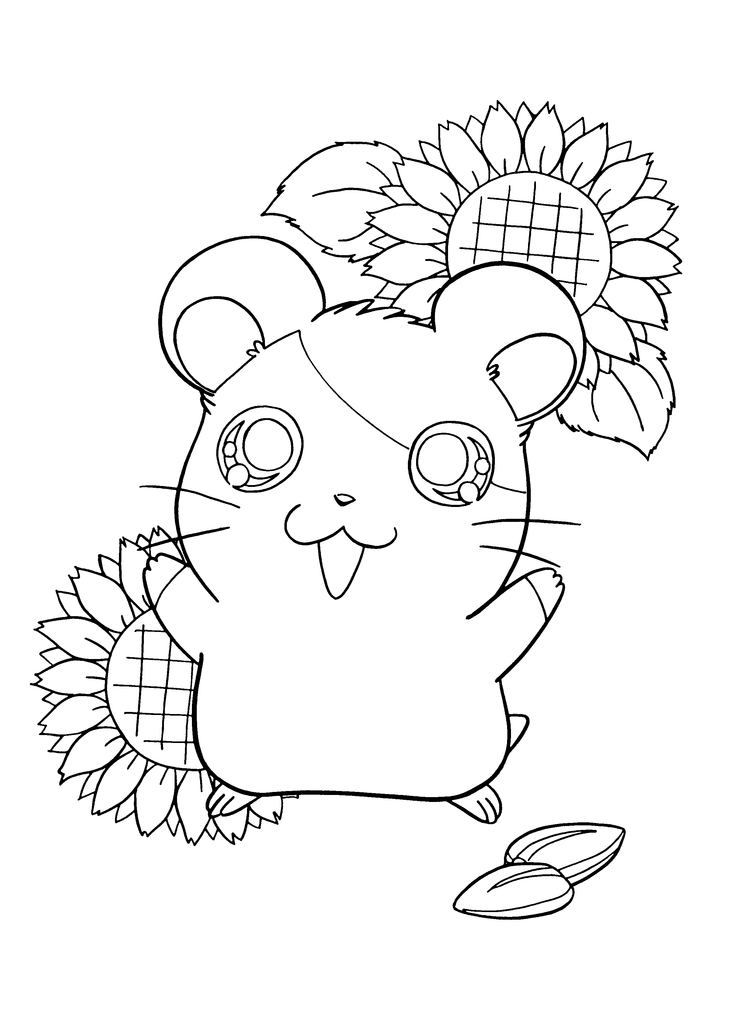 Coloring page: Hamtaro (Cartoons) #40065 - Free Printable Coloring Pages