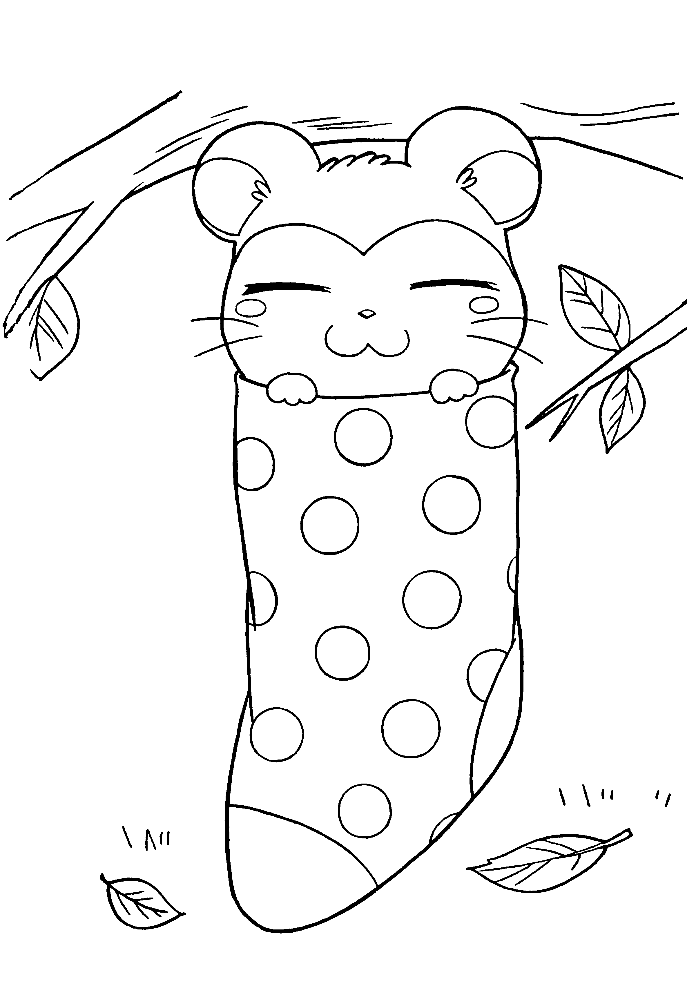 Coloring page: Hamtaro (Cartoons) #40072 - Free Printable Coloring Pages