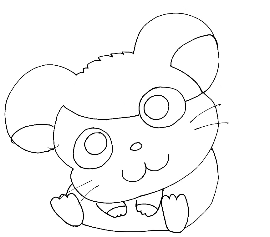 Coloring page: Hamtaro (Cartoons) #40075 - Free Printable Coloring Pages