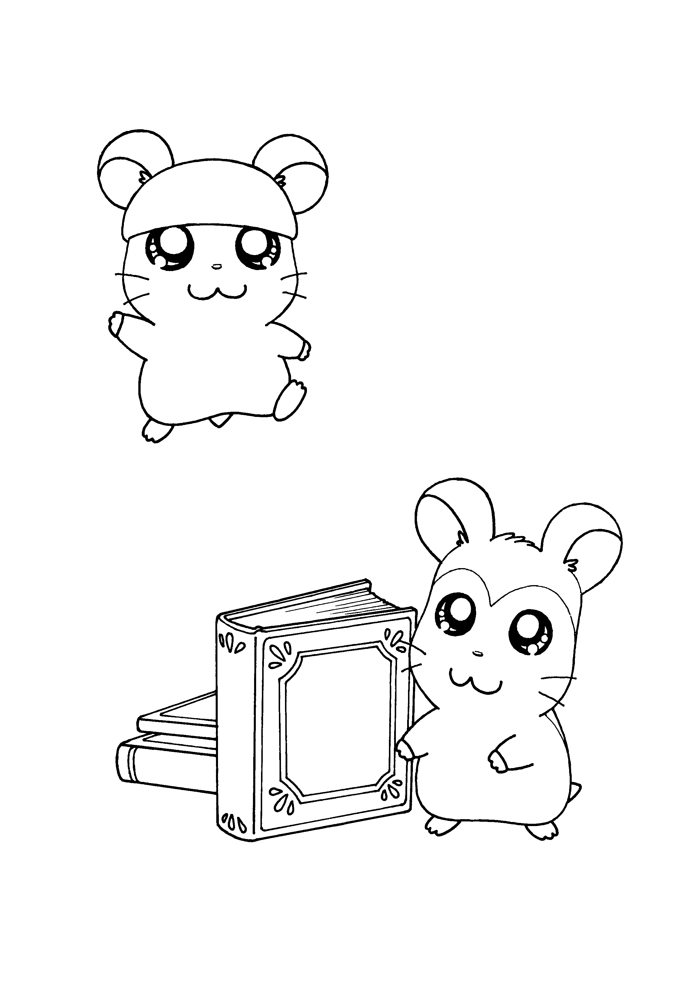 Coloring page: Hamtaro (Cartoons) #40088 - Free Printable Coloring Pages