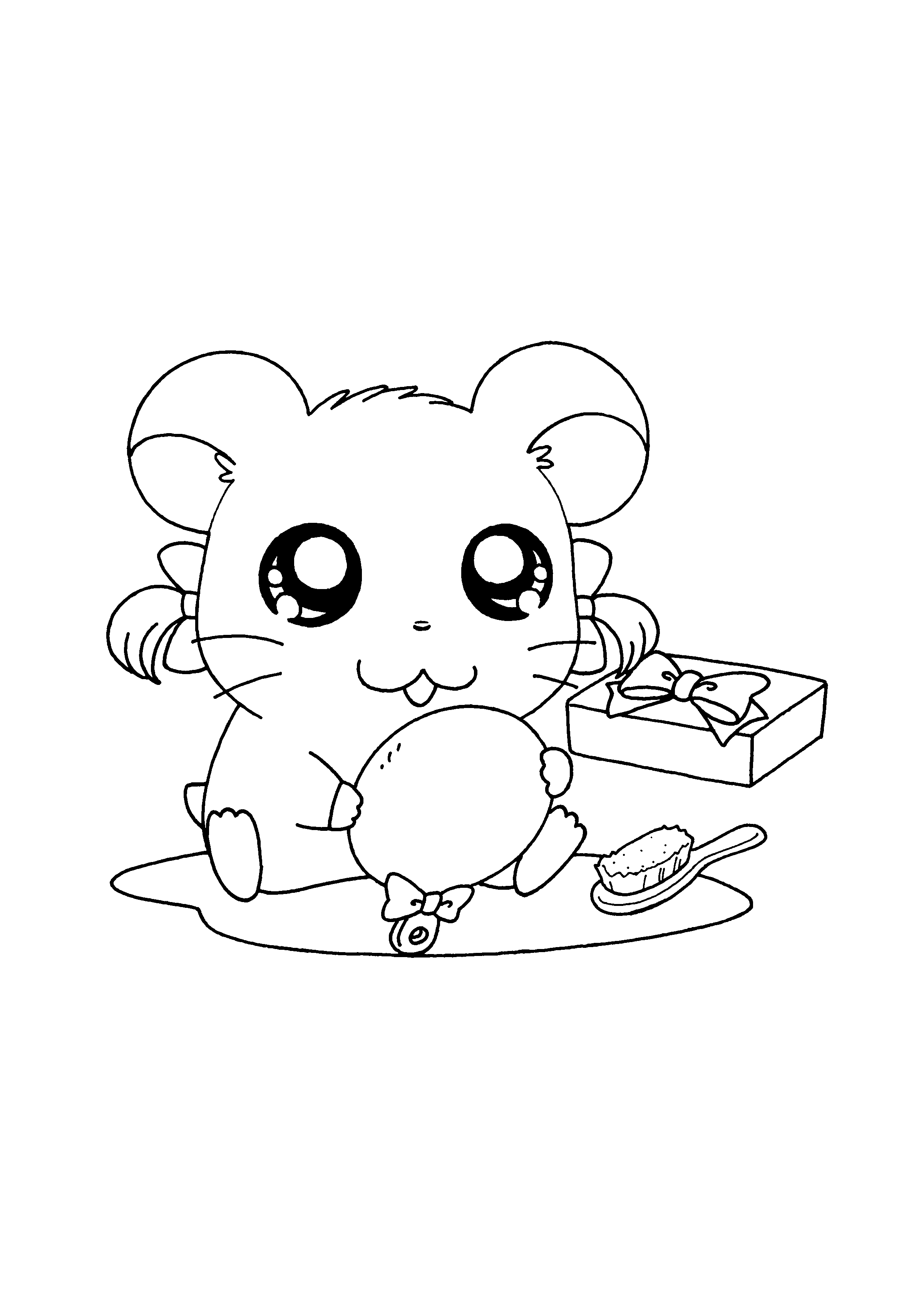 Coloring page: Hamtaro (Cartoons) #40107 - Free Printable Coloring Pages