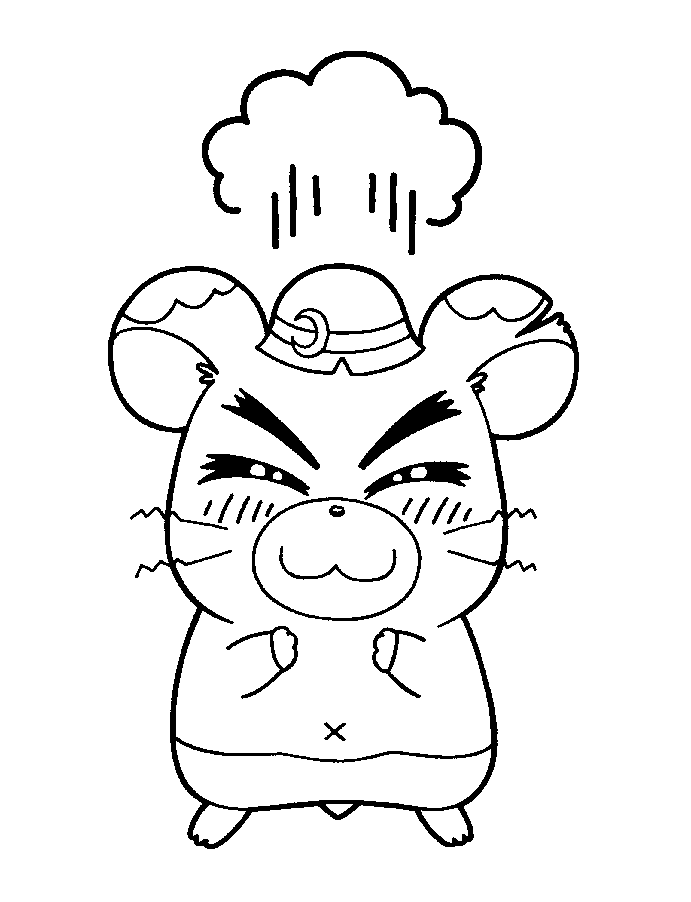 Coloring page: Hamtaro (Cartoons) #40115 - Free Printable Coloring Pages