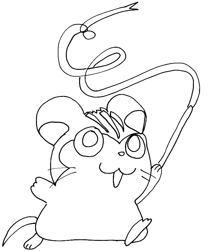 Coloring page: Hamtaro (Cartoons) #40119 - Free Printable Coloring Pages