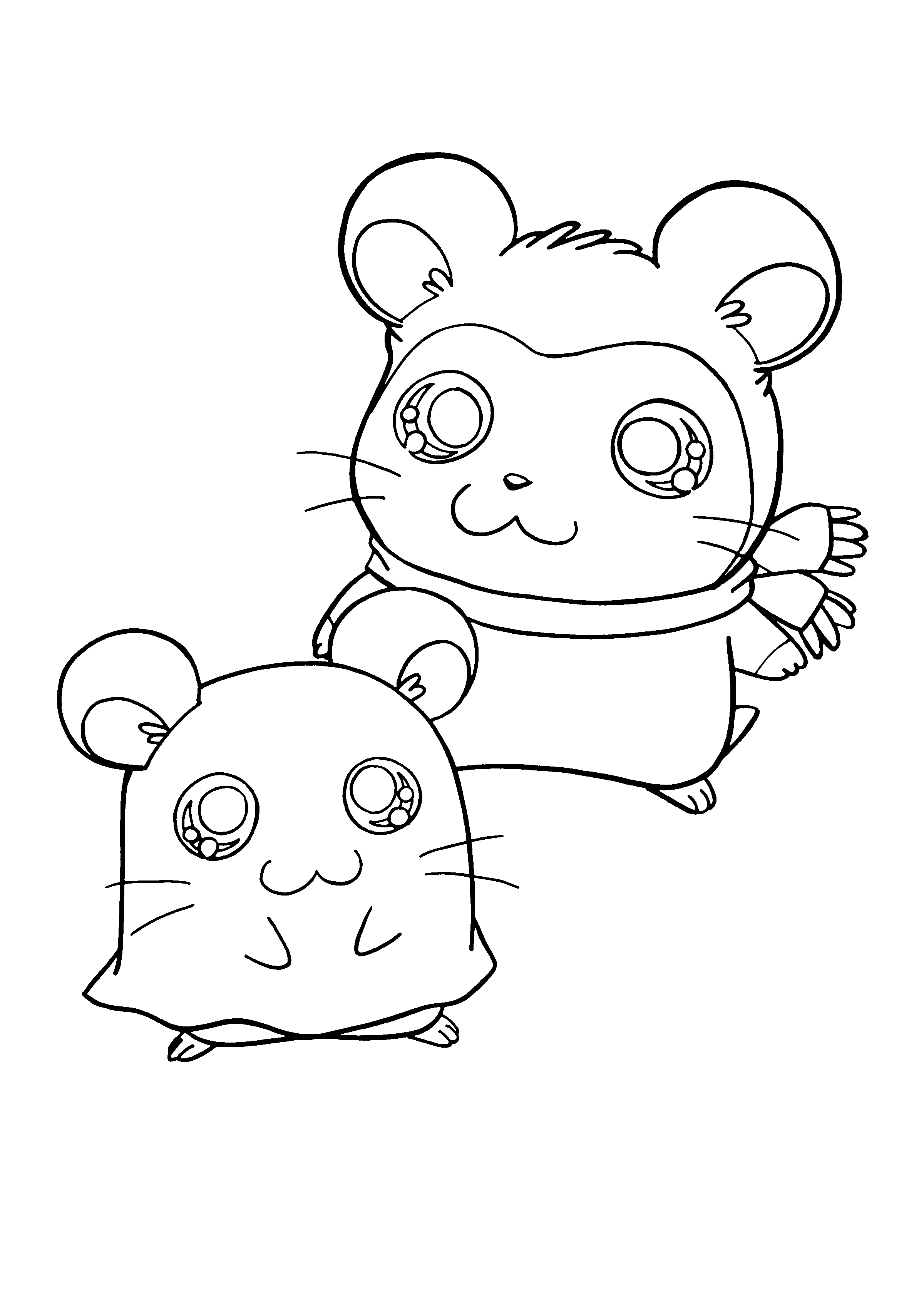Coloring page: Hamtaro (Cartoons) #40136 - Free Printable Coloring Pages