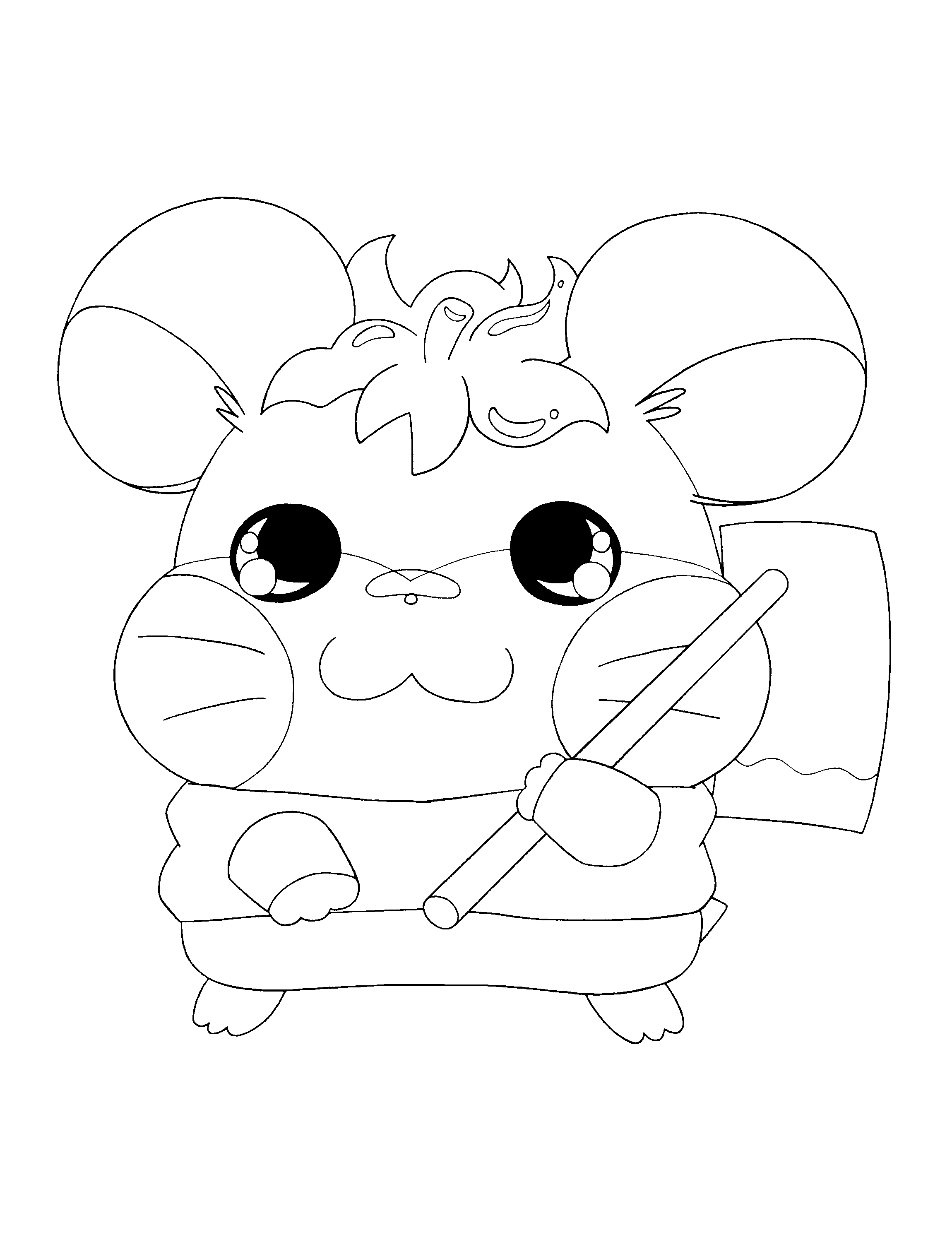 Coloring page: Hamtaro (Cartoons) #40138 - Free Printable Coloring Pages