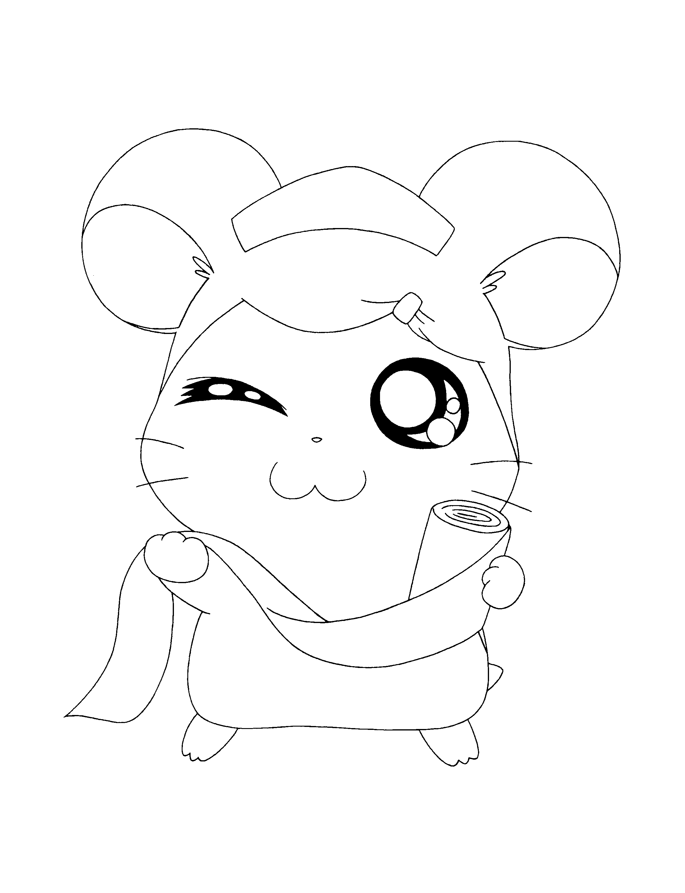 Coloring page: Hamtaro (Cartoons) #40147 - Free Printable Coloring Pages