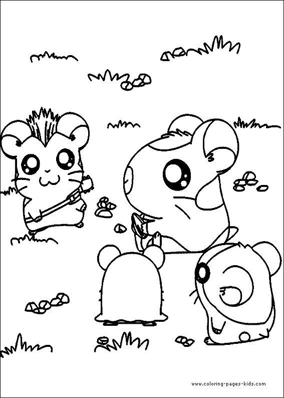 Coloring page: Hamtaro (Cartoons) #40155 - Free Printable Coloring Pages