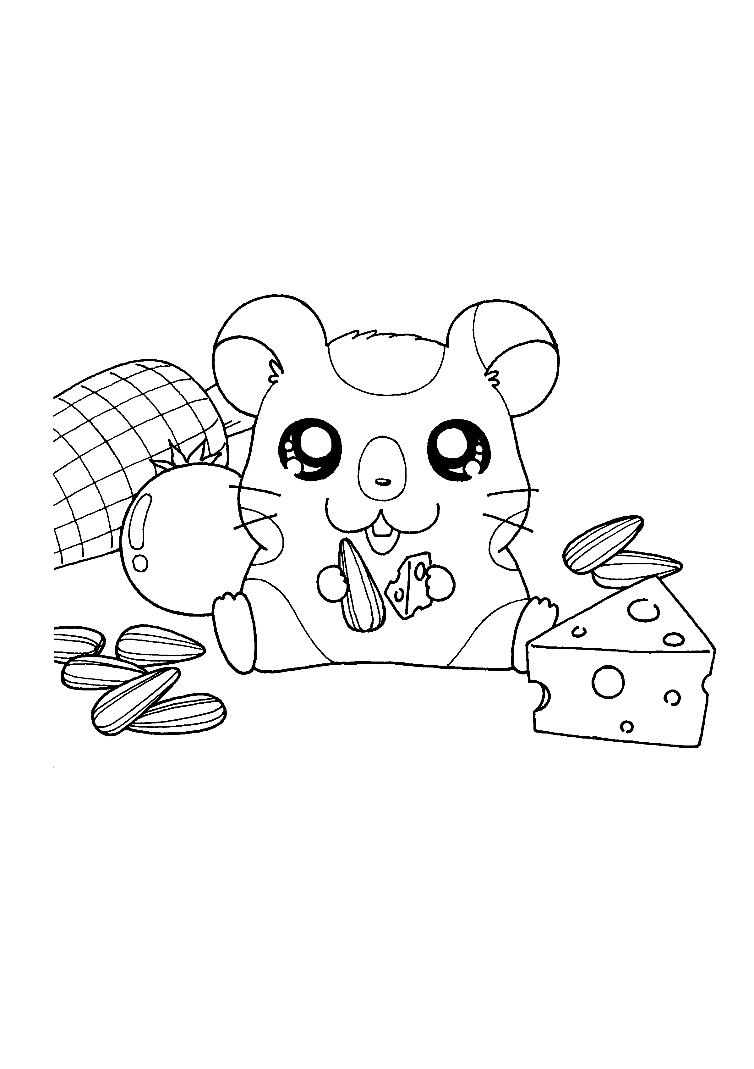 Coloring page: Hamtaro (Cartoons) #40161 - Free Printable Coloring Pages