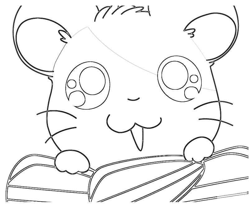 Coloring page: Hamtaro (Cartoons) #40193 - Free Printable Coloring Pages