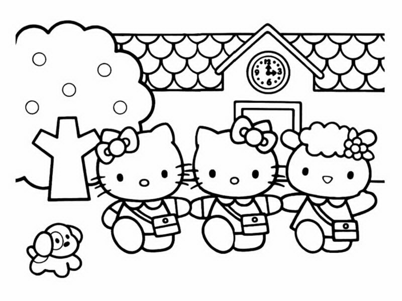 Coloring page: Hello Kitty (Cartoons) #36729 - Free Printable Coloring Pages