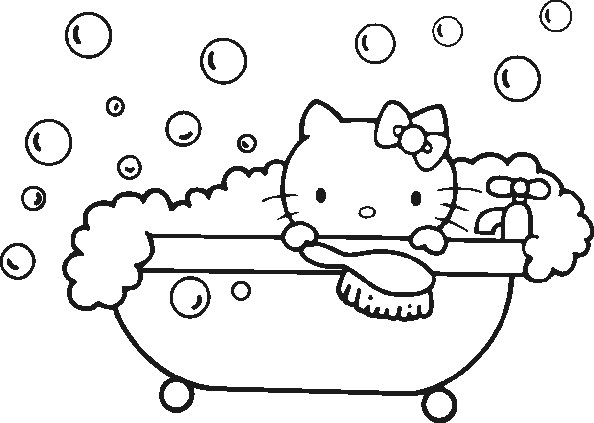 Drawing Hello Kitty 20 Cartoons – Printable coloring pages