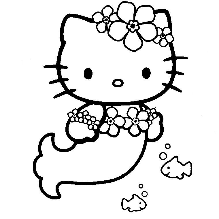 Drawings Hello Kitty (Cartoons) – Printable coloring pages.
