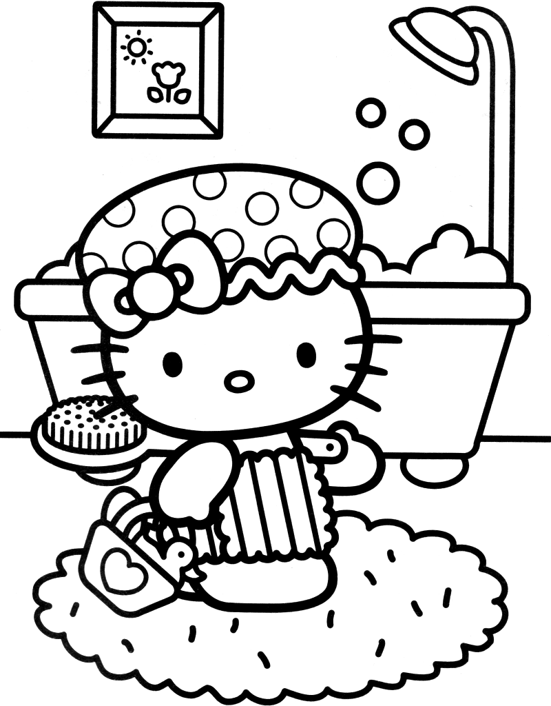 Drawing Hello Kitty 20 Cartoons – Printable coloring pages