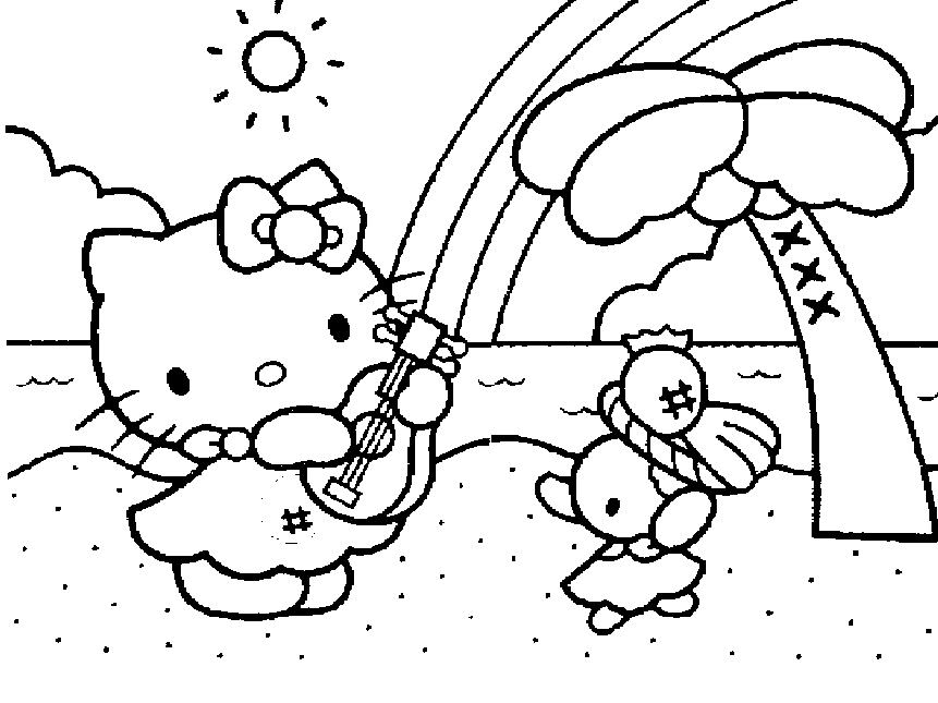 Coloring page: Hello Kitty (Cartoons) #36746 - Free Printable Coloring Pages