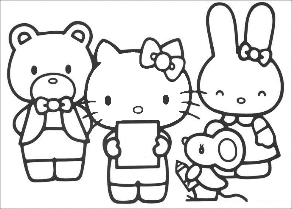 Coloring page: Hello Kitty (Cartoons) #36761 - Free Printable Coloring Pages