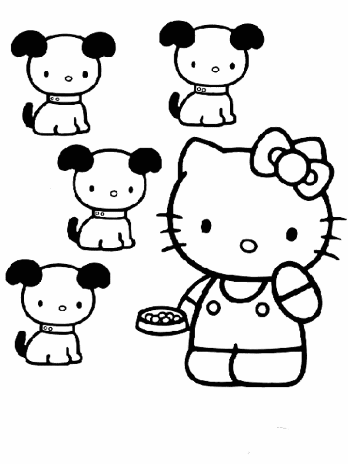 Coloring page: Hello Kitty (Cartoons) #36765 - Free Printable Coloring Pages