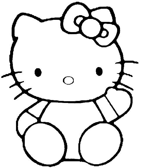 Drawing Hello Kitty #36770 (Cartoons) – Printable coloring pages