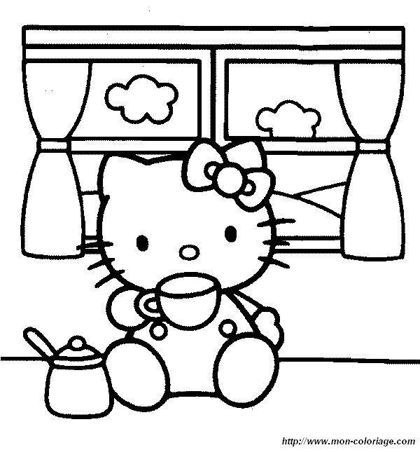 Coloring page: Hello Kitty (Cartoons) #36777 - Free Printable Coloring Pages