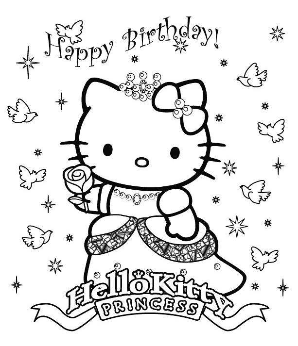  76 Collections Coloring Pages Hello Kitty Princess  Latest Free
