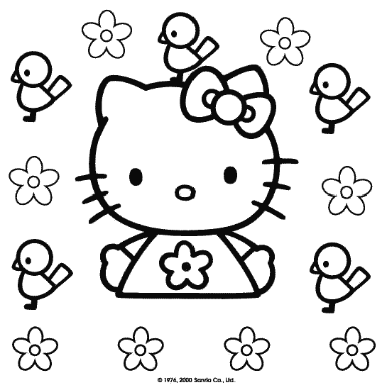 Drawing Hello Kitty #36789 (Cartoons) – Printable coloring pages