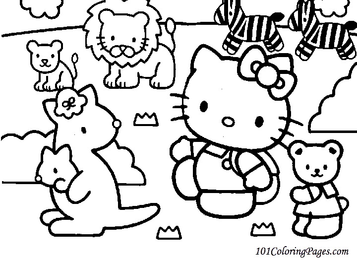 Coloring page: Hello Kitty (Cartoons) #36790 - Free Printable Coloring Pages