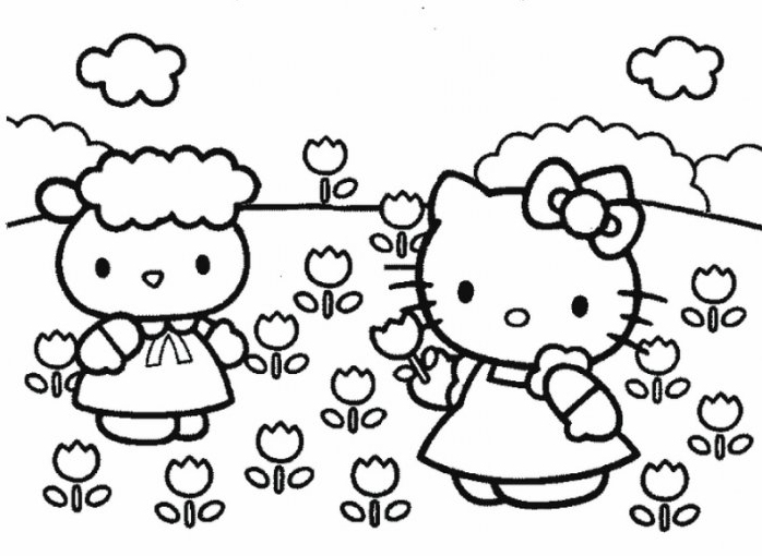 Coloring page: Hello Kitty (Cartoons) #36798 - Free Printable Coloring Pages