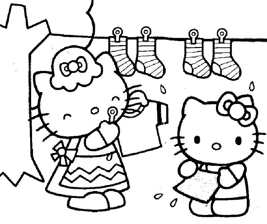 Coloring page: Hello Kitty (Cartoons) #36801 - Free Printable Coloring Pages