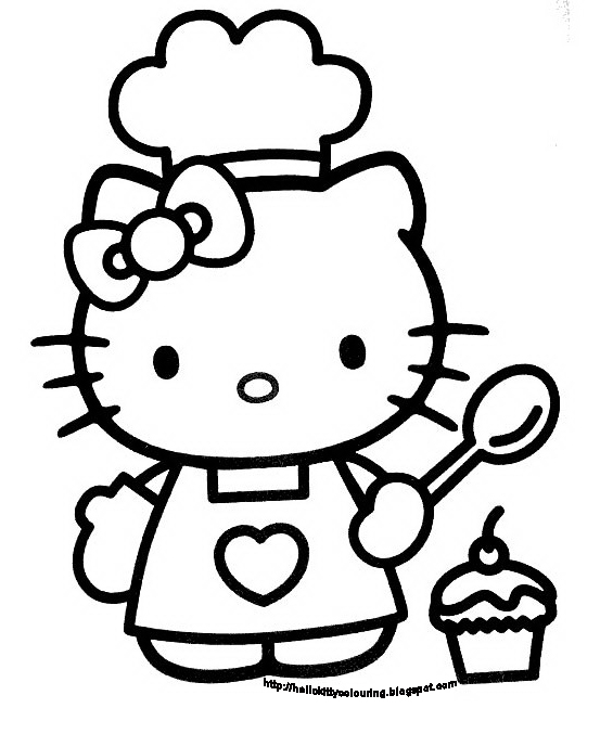 Coloring page: Hello Kitty (Cartoons) #36805 - Free Printable Coloring Pages