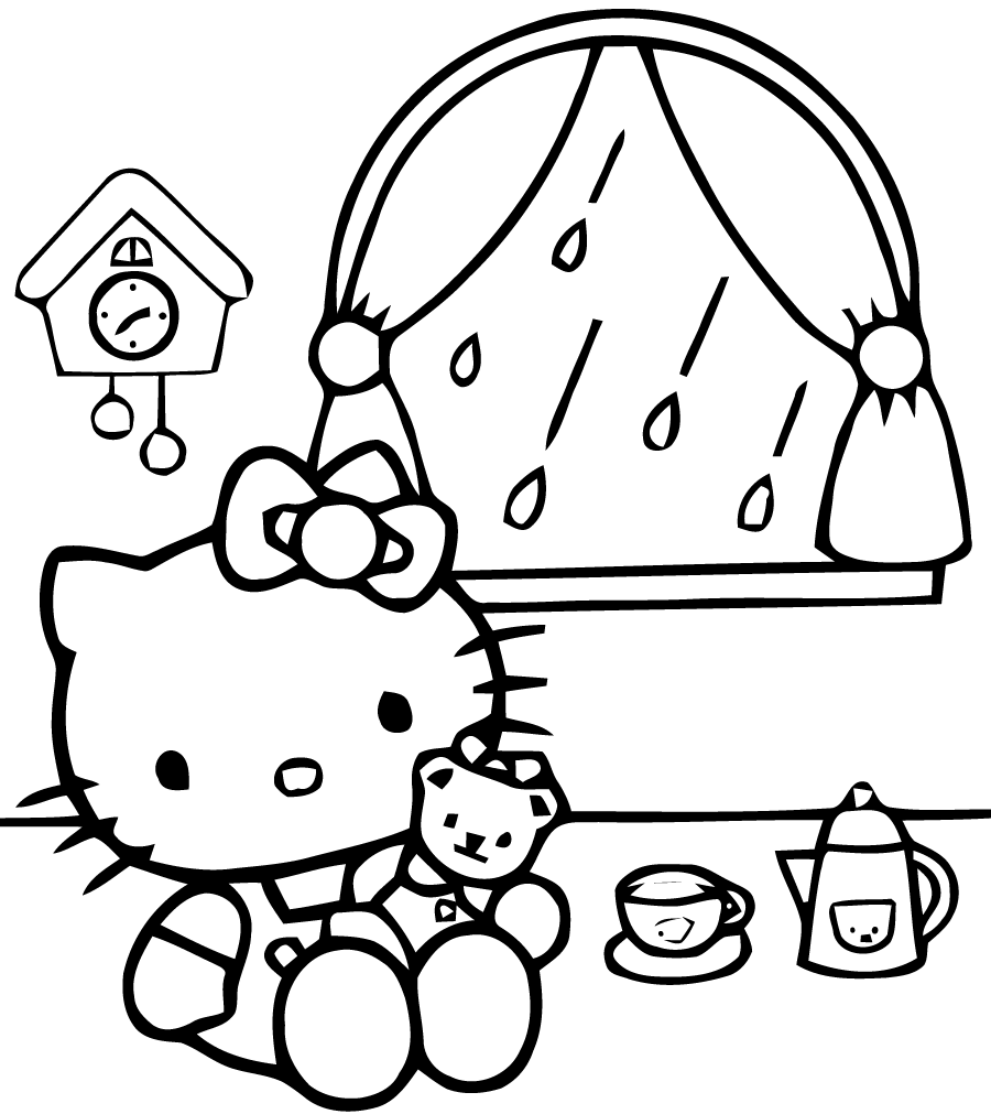 Coloring page: Hello Kitty (Cartoons) #36825 - Free Printable Coloring Pages