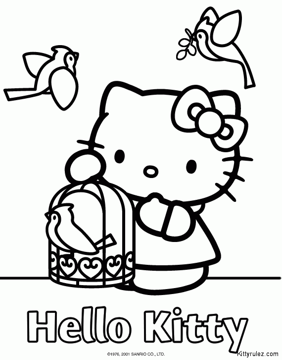 Coloring page: Hello Kitty (Cartoons) #36828 - Free Printable Coloring Pages