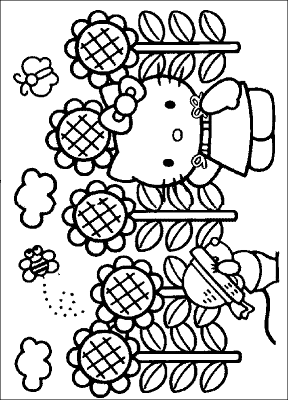 Coloring page: Hello Kitty (Cartoons) #36832 - Free Printable Coloring Pages