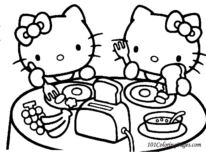 Coloring page: Hello Kitty (Cartoons) #36845 - Free Printable Coloring Pages