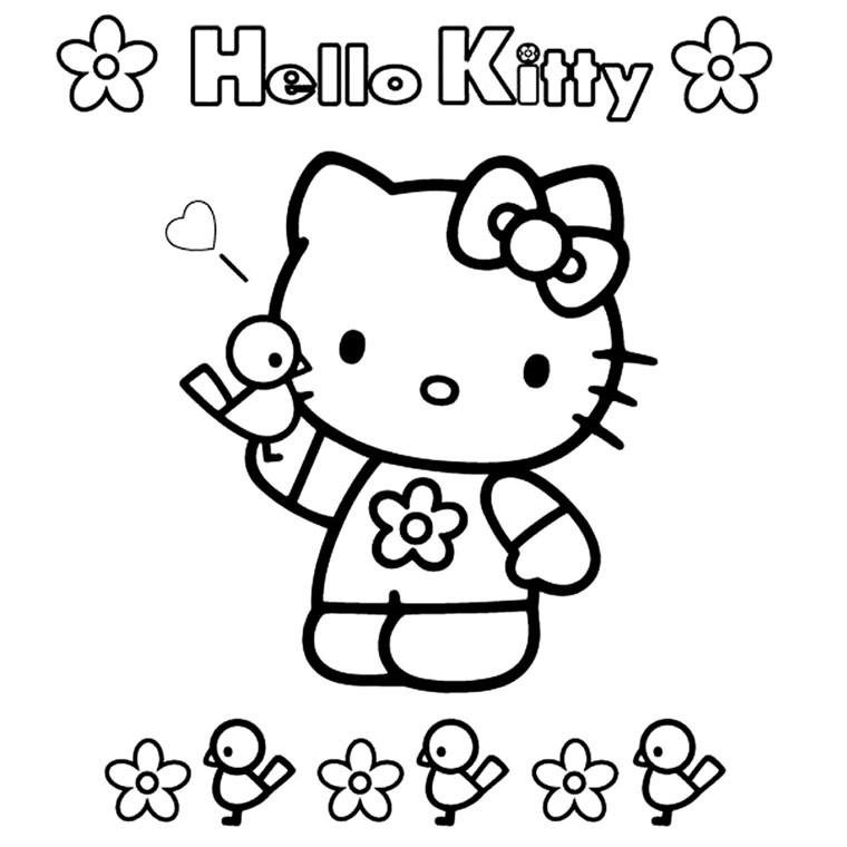 Coloring page: Hello Kitty (Cartoons) #36852 - Free Printable Coloring Pages