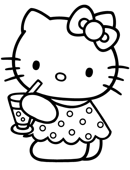 Drawing Hello Kitty #36853 (Cartoons) – Printable coloring pages