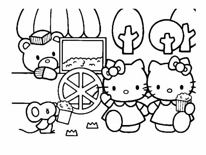 Coloring page: Hello Kitty (Cartoons) #36855 - Free Printable Coloring Pages