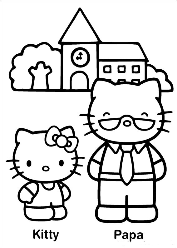 Coloring page: Hello Kitty (Cartoons) #36863 - Free Printable Coloring Pages