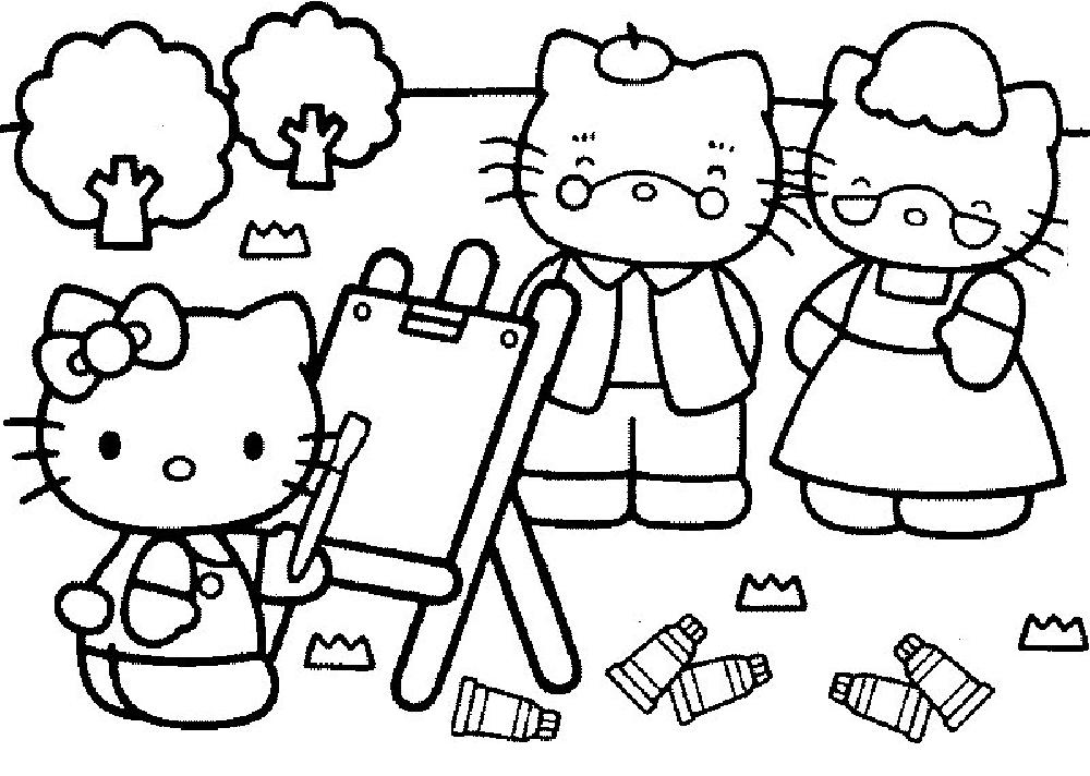 Coloring page: Hello Kitty (Cartoons) #36864 - Free Printable Coloring Pages