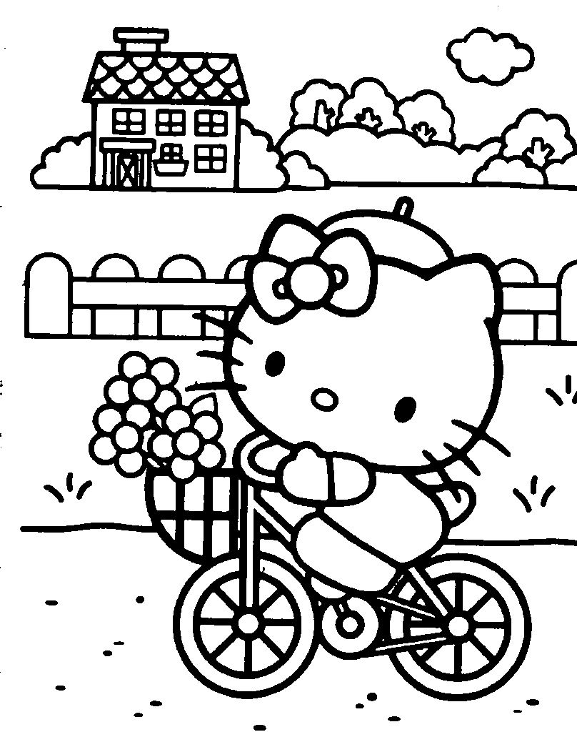 Coloring page: Hello Kitty (Cartoons) #36875 - Free Printable Coloring Pages