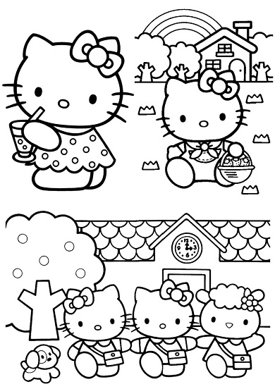 Coloring page: Hello Kitty (Cartoons) #36877 - Free Printable Coloring Pages